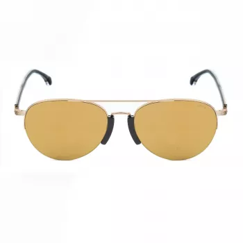 LOZZA SL2394-57300G Herren-Rechteck-Sonnenbrille, Havanna/Brauner Rahmen, grüne Gläser, 57/15/140 mm