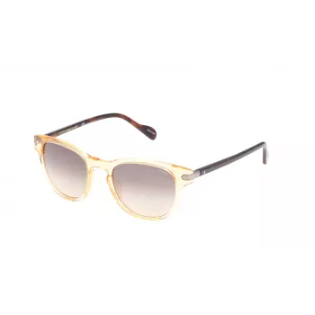 LOZZA SL4032M490858 Unisex Rechteck-Sonnenbrille - Glänzend schwarzer Rahmen, graue Gläser, 49 mm