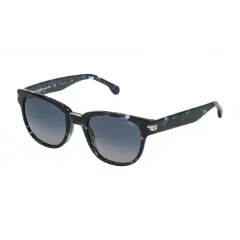 LOZZA SL4134M5206DQ Unisex Rechteckige Sonnenbrille Havanna Schildpatt Acetat Rahmen Braun Verlaufsglas 52/22/140 mm