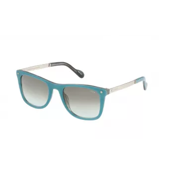 LOZZA Unisex Rechteckige Sonnenbrille SL4035M5306DK - Brauner Havana-Acetatrahmen mit braunen Gradienten-Polycarbonatgläsern, UV400-Schutz, 53 mm Glasbreite