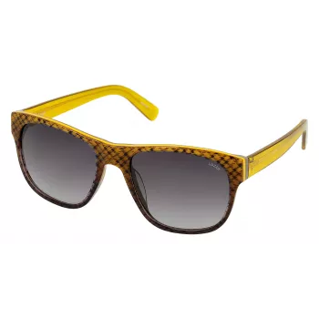 LOZZA Unisex SL4000M5507V8 Sonnenbrille - Schwarzer Acetatrahmen, graue Verlaufsgläser, 55/19/140 mm