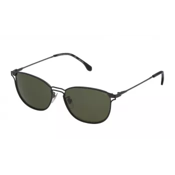 LOZZA Unisex Sonnenbrille SL2303M5508Y8 - Havana Acetatrahmen, braune Polycarbonat-Gläser, UV400-Schutz, 55/15/140 mm