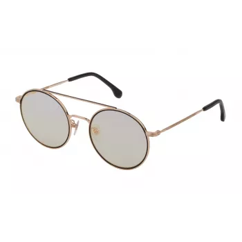 LOZZA Unisex-Sonnenbrille SL233553301C - Havanna-Acetatrahmen, braune Polycarbonatgläser, UV400-Schutz, 53 mm Glasbreite