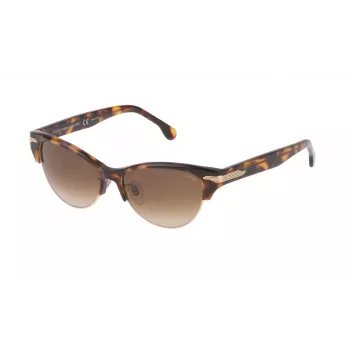 LOZZA Damen Katzenaugen-Sonnenbrille SL4071M5309AJ - Havana-Acetatrahmen, graue Verlaufsgläser, UV400-Schutz