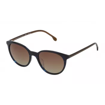 LOZZA Damen-Sonnenbrille SL4178M516X8P Havana Schildpatt Acetat Rechteckig Polarisiert UV400 51mm