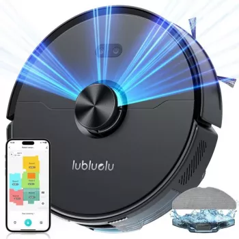 Lubluelu L15 Ultra Staubsaugerroboter mit Wischfunktion, Auto-Entleerungsstation, 6000 Pa Saugkraft, LiDAR-Navigation, 250 min Laufzeit, Schwarz (Gebraucht Grad A)