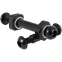 Lucky Scooter Crew Achsen- und Abstandshalter-Set - 8mm Achse, M8-Gewinde, Schwarz/Silber