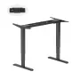 LUMI LEGEND CORPORATION HS084981 Elektrischer Steh-Sitz-Schreibtischrahmen - Schwarz, höhenverstellbar 620-1250mm, Dual-Motor, 120kg, ohne Tischplatte