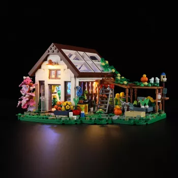 Lumibricks Indoor-Gewächshaus mit Vollspektrum-LED-Wachstumslicht, Hydrokultursystem, 6 Pflanzenkapseln, 2,5 l Wassertank, Weiß