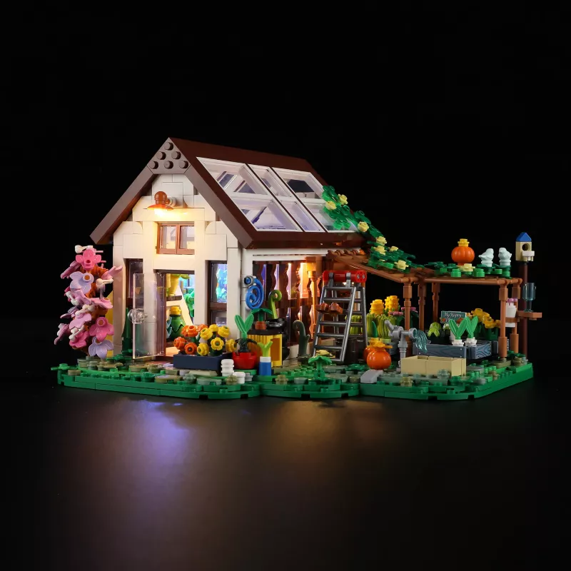 Lumibricks Indoor-Gewächshaus mit Vollspektrum-LED-Wachstumslicht, Hydrokultursystem, 6 Pflanzenkapseln, 2,5 l Wassertank, Weiß