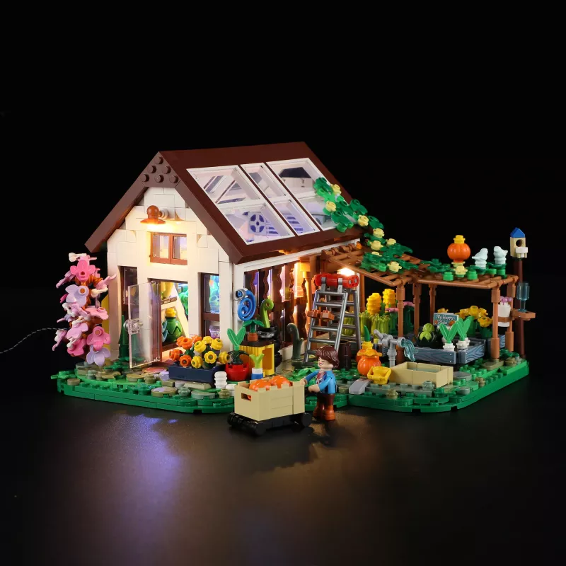 Lumibricks Indoor-Gewächshaus mit Vollspektrum-LED-Wachstumslicht, Hydrokultursystem, 6 Pflanzenkapseln, 2,5 l Wassertank, Weiß