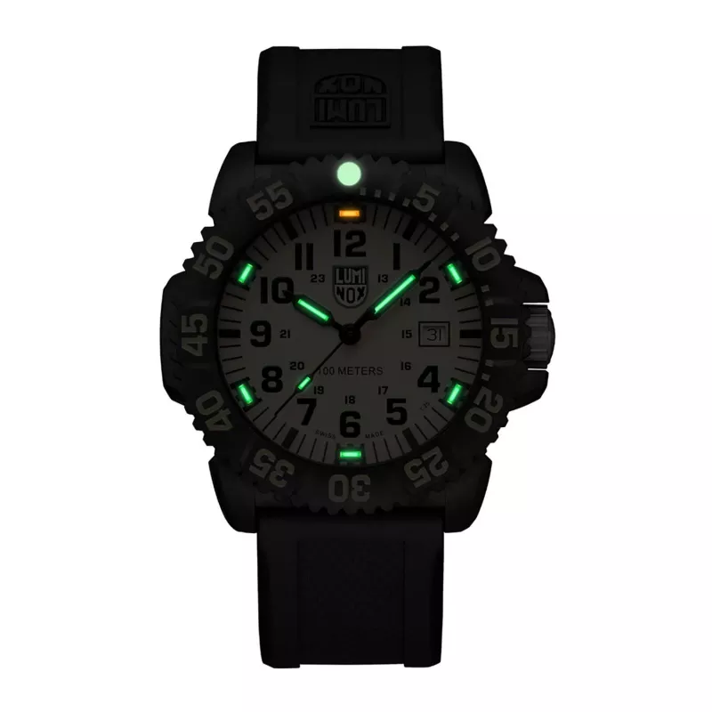 LUMINOX Herren X2.2055.1 Automatikuhr 44mm braunes Leder