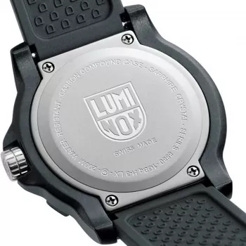 LUMINOX Herren XL.8882.F 45mm Swiss Quarz Uhr mit Carbonox-Gehäuse und schwarzem Kautschukarmband