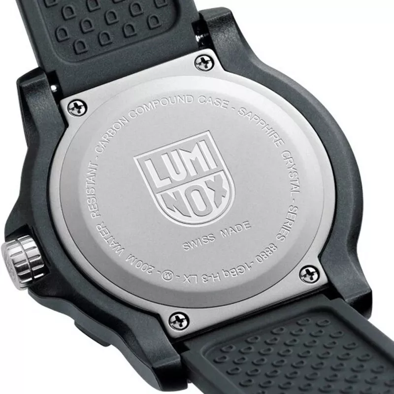LUMINOX Herren XL.8882.F 45mm Swiss Quarz Uhr mit Carbonox-Gehäuse und schwarzem Kautschukarmband