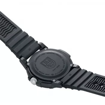 Luminox Herren XS.0323.L 44mm Swiss Quarz Uhr mit blauem Zifferblatt und schwarzem Kautschukarmband