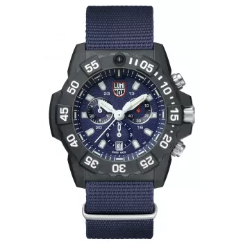 Luminox Navy SEAL Chronograph 3580 Series Herrenuhr XS.3583 45mm Carbonox Schwarz Gummi