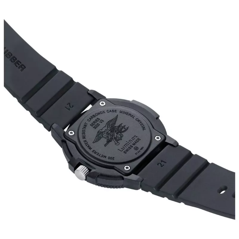 Luminox Navy SEAL Colormark 3000 Series Herrenuhr XS.3005.F 43mm Schwarz Gummi