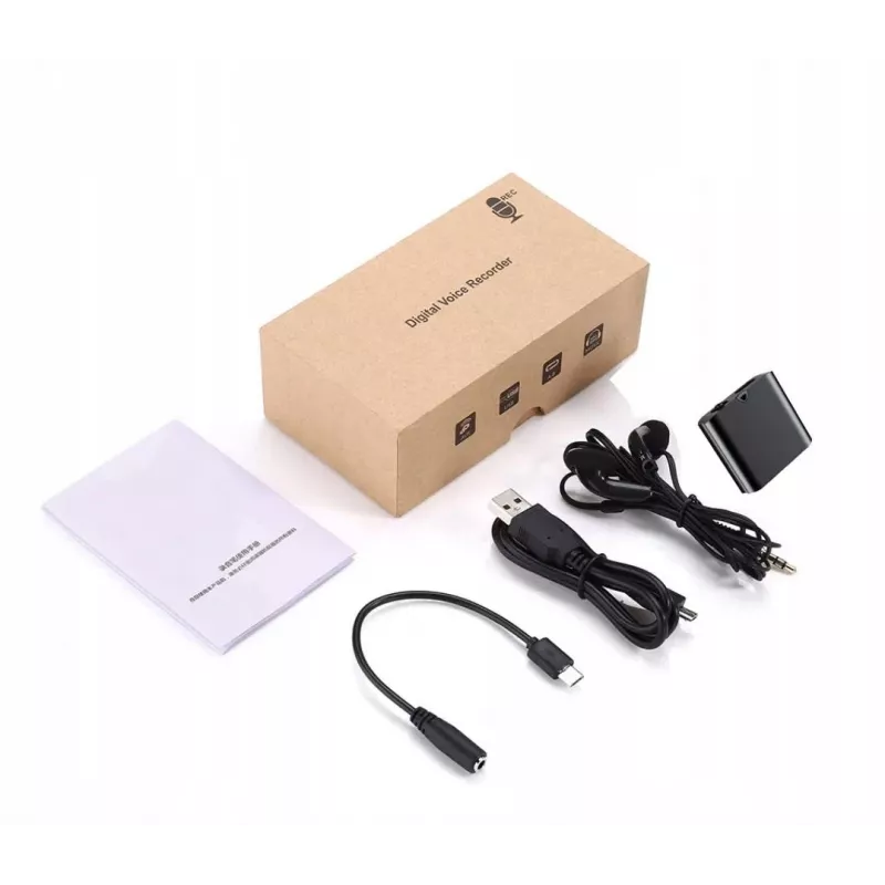 LUXURY-GOODS JNN Q63 32GB Diktiergerät mit Zinklegierungsgehäuse, DSP-Rauschunterdrückung, Sprachaktivierung, 30h Akku