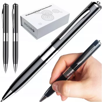 LUXURY-GOODS Mini Spion-Kugelschreiber Sprachrekorder USB-Stick 15H HQ mit Abhörerkennung