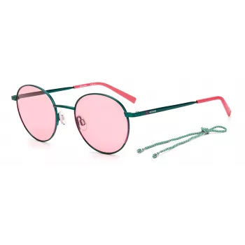 M MISSONI Damen-Sonnenbrille MMI0020SIWB Eckiges Acetat Schwarz Gestell Graue Gläser 51mm