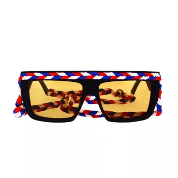 M Missoni Damen-Sonnenbrille MMI0086S807 Schwarz Grau Quadratisch Acetat 57mm