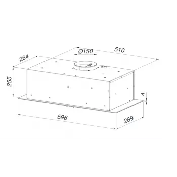 MAAN Ares M 60 Soft Touch Einbau-Unterbau-Küchenhaube 570 m³/h Schwarz