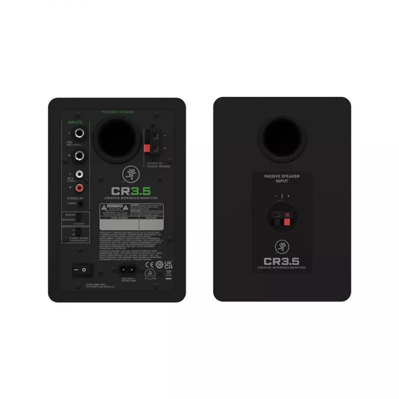 Mackie CR3.5 3,5-Zoll aktive Studiomonitore (Paar) - 50W Klasse D, Seidenkalotten-Hochtöner, Vollholz-MDF