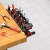 MACLEAN MC-141 Wandmontierter Werkzeug-Organizer mit 20 Behältern und 11 Haken, Schwarz/Rot, 800x400x195 mm
