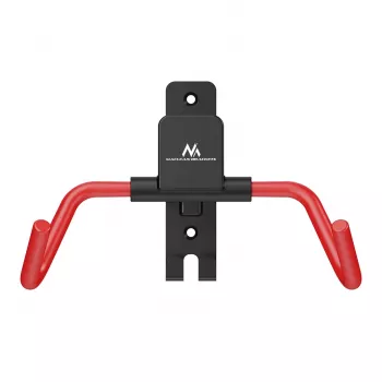 MACLEAN MC-172 Horizontaler Wandmontierter Fahrradträger, Stahl, 30 kg Belastung, Verstellbarer Winkel, Klappbar, Schwarz