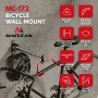 MACLEAN MC-172 Horizontaler Wandmontierter Fahrradträger, Stahl, 30 kg Belastung, Verstellbarer Winkel, Klappbar, Schwarz