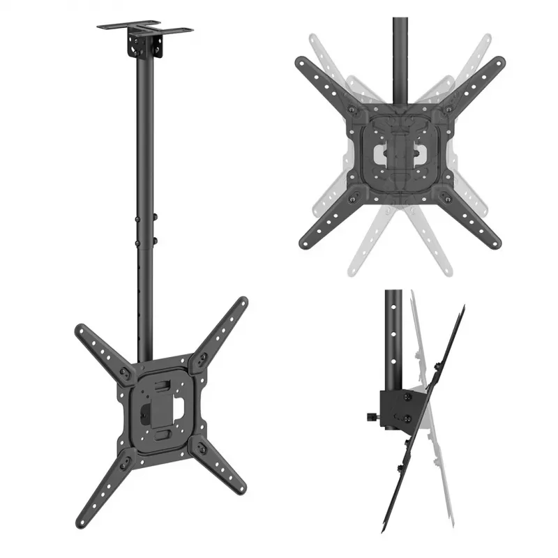 Maclean MC-174 Deckenhalterung für 23-55 Zoll Fernseher, 35 kg, VESA 400x400, Schwarz