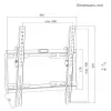 MACLEAN MC-187 Neigbarer TV-Wandhalterung für 32-75 Zoll Bildschirme, VESA bis 400x400, 45 kg, Schwarz