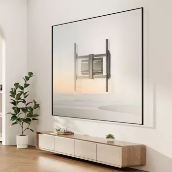 MACLEAN MC-881 N Feste TV-Wandhalterung für 37-90 Zoll Bildschirme, VESA bis 600x400, 65 kg Belastung, Schwarz