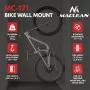 Maclean Wandmontierter Fahrradträger / -halter, max. Belastung 35 kg, verstellbarer Neigungswinkel, Stahl, MC-171