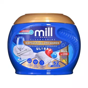 MADONIS Mill Geschirrspülmittel-Set - 3 Teile (Zitronen-Spülmittel, Geschirrspülmaschinen-Flüssigkeit, Salz)