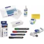 MAGNETOPLAN HOLTZ 12299 Whiteboard-Zubehörset - Mehrfarbig (Schwarz, Blau, Grün, Rot) mit Markern, Magneten, Radierer, Reinigungstuch und Reinigungsflüssigkeit