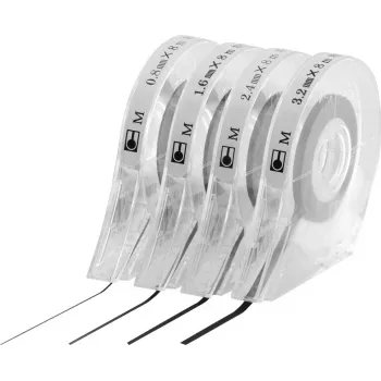 MAGNETOPLAN HOLTZ Zeichenband Selbstklebendes Markierungsband, Schwarz, 1,6 mm x 8 m, für Whiteboards und Planungstafeln (40102)