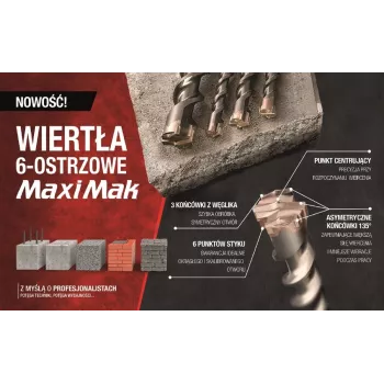 Makita B-05418 SDS-MAX Hammerbohrer 18x400x540mm 6-Spiralnuten