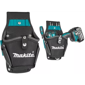 Makita E-15154 Ultimate Series Bohrholster, Schwerlast 1680D Polyester, Schwarz mit blauen Akzenten, Universalpassform für Akkubohrschrauber und Schlagschrauber