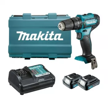 MAKITA HP333DWAE 12V Max CXT Akku-Schlagbohrschrauber, 2 x 2,0 Ah Akkus