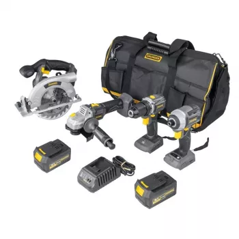 Makita NEUES 4-TEILIGES WERKZEUGSET 18V LXT Bürstenloser Kombi-Kit (2x4,0Ah)