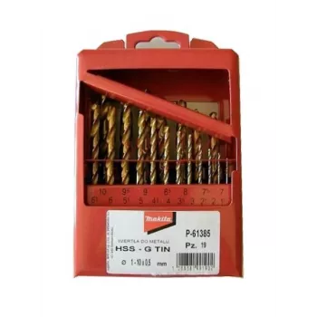 MAKITA Titan-Bohrerset HSS-G TiN 19-teilig 1-10 mm