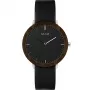 MAM MAM621 Unisex Analog Uhr 39mm Schwarzes Zifferblatt Schwarzes Lederarmband