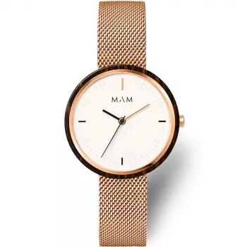 MAM MAM664 Unisex Uhr 33mm Schwarzes Zifferblatt Nachhaltiges Lederarmband