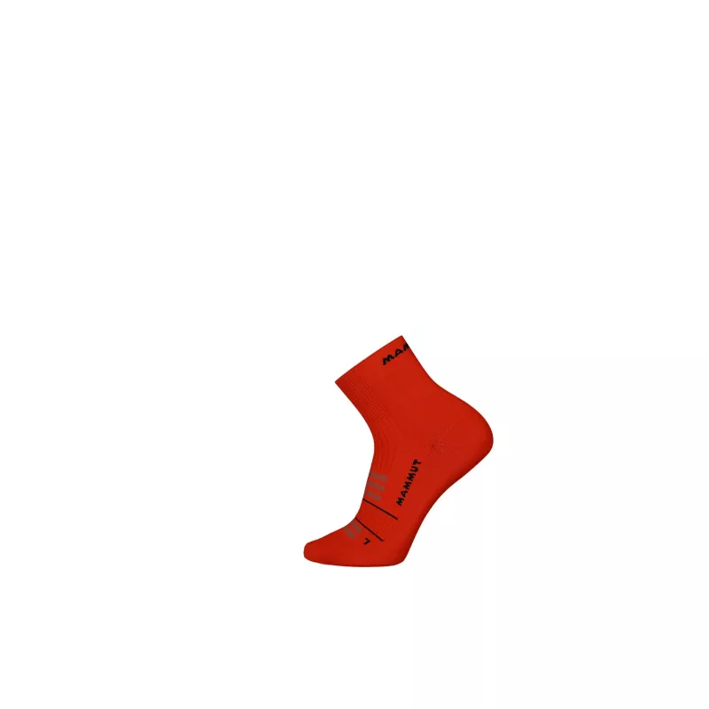 Mammut Trail Running Targeted Cushion Quarter Socken Rot