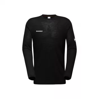Mammut Tree Wool FL LS Herren Langarm-T-Shirt Schwarz