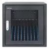 Manhattan 10-Bay Laptop-Ladenschrank Desktop über AC-Adapter (EU) – abschließbarer Stahlwagen für Laptops bis 16 Zoll, iPads, MacBooks, Chromebooks