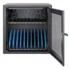 Manhattan 10-Bay Laptop-Ladenschrank Desktop über AC-Adapter (EU) – abschließbarer Stahlwagen für Laptops bis 16 Zoll, iPads, MacBooks, Chromebooks