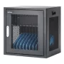 Manhattan 10-Bay Laptop-Ladenschrank Desktop über AC-Adapter (EU) – abschließbarer Stahlwagen für Laptops bis 16 Zoll, iPads, MacBooks, Chromebooks
