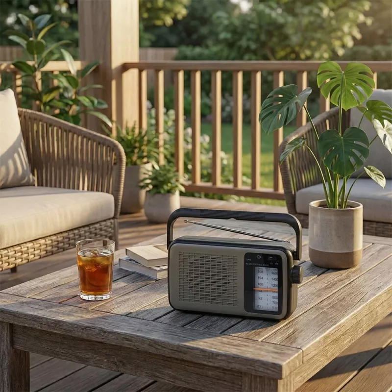 Manta MARDI919BK San Remo Black Tragbares Radio mit Bluetooth, FM/AM, USB, SD-Karte, AUX